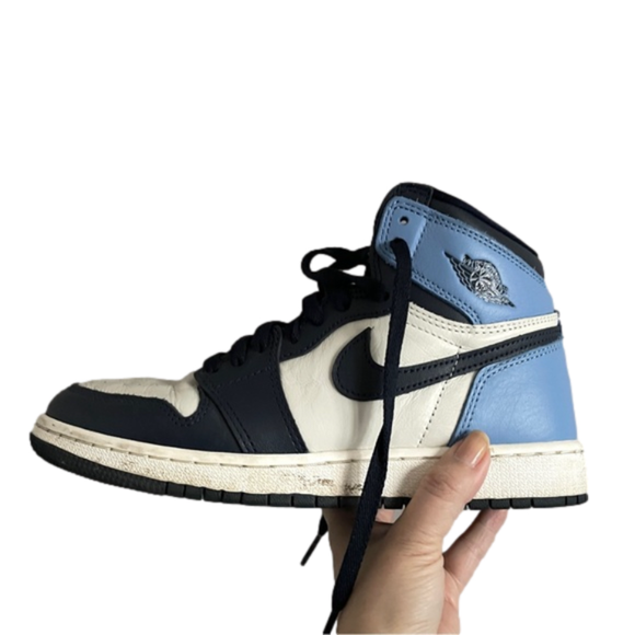 Jordan 1 Retro High Sail/Obsidian/University Blue - 6Y/7.5US - Picture 4 of 12